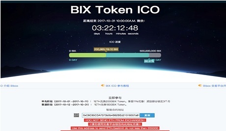 ▲ OKcoin 공동창업자가 출시한 글로벌 암호화폐 플랫폼 Bibox가 31일 BIX ICO를 마감하고 협력업체인 HTScoin과 아시아 거래소 론칭을 계획 중이다 사진/Bibix 홈페이지