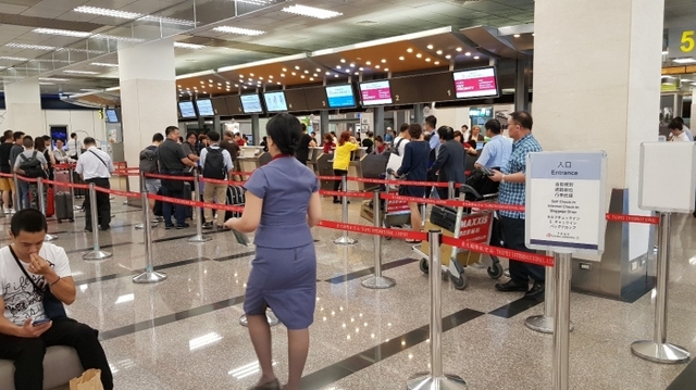 대만 타이베이 송산공항 내부의 모습