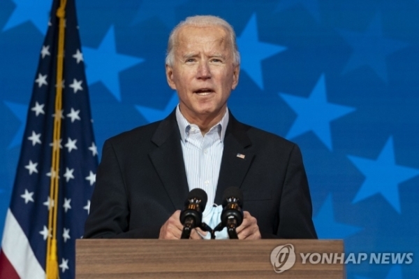 조 바이든 미국 민주당 대선 후보. 연합뉴스